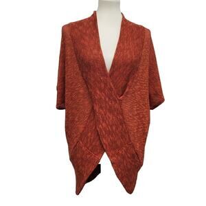 Harmony Womens Medium PolyRayon Spandex 3/4 Sleeve Knit Cardigan Sweater